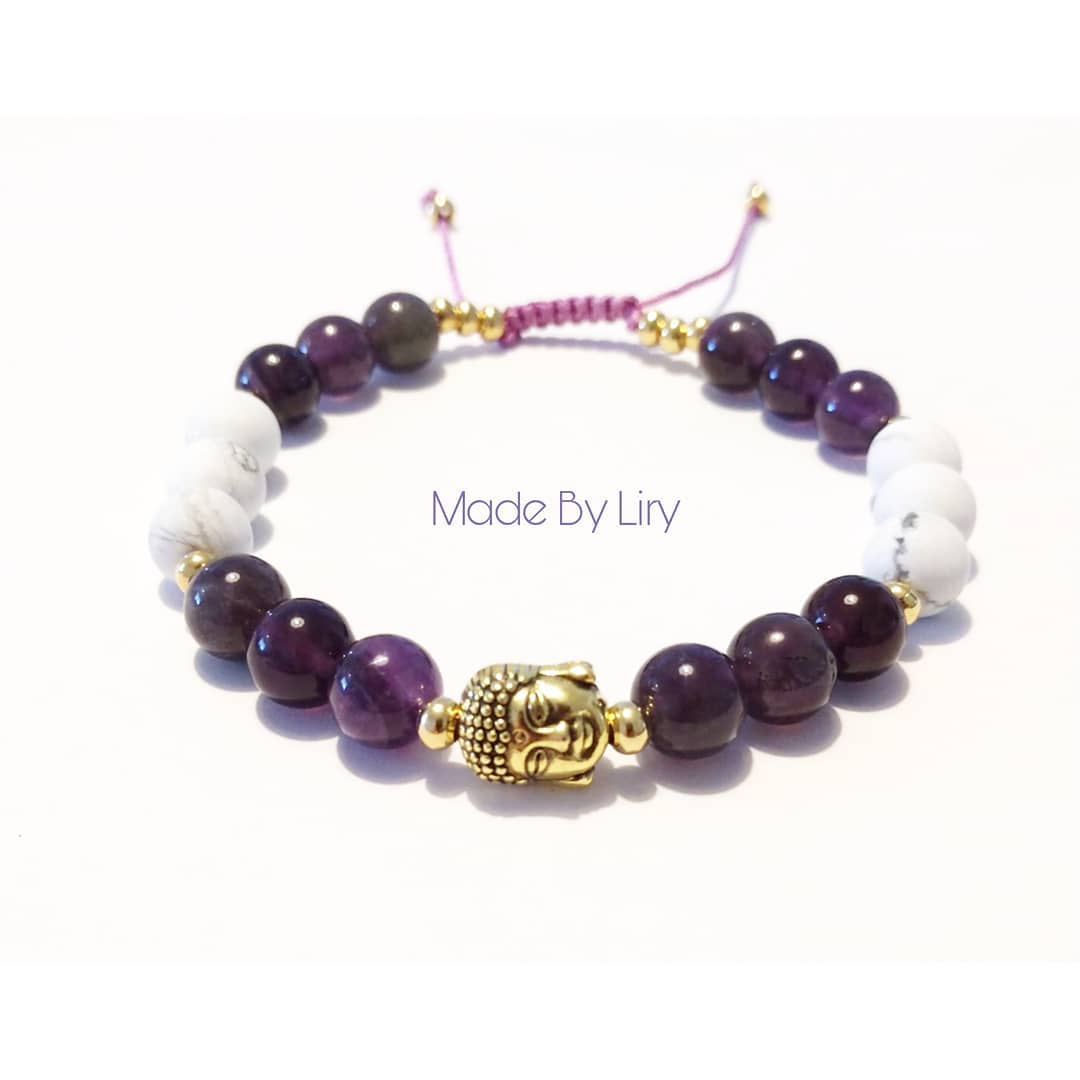 White Howlite & Amethyst