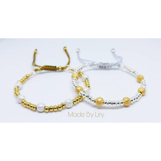 Silver & Golden Dots Bracelets