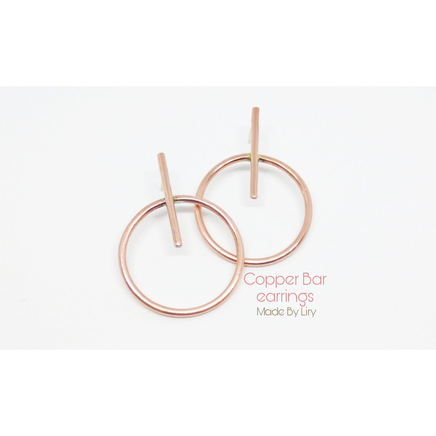 Copper Bar Earrings