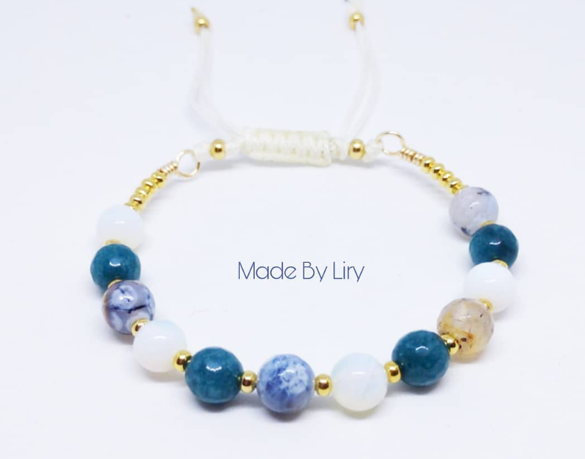 Opal & Blue Jades Bracelet