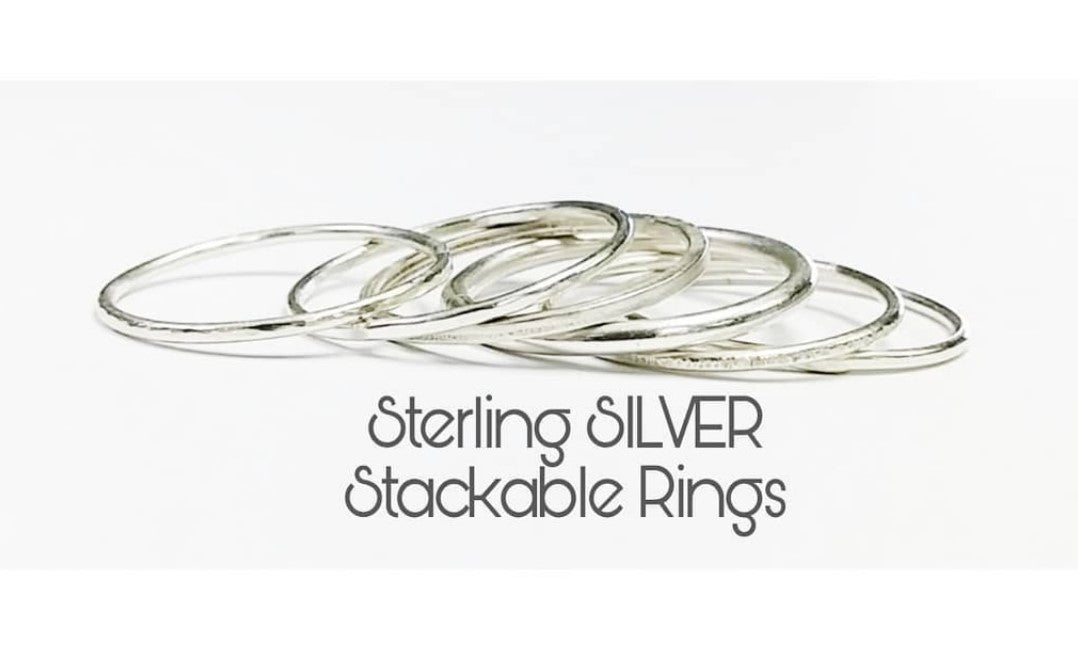 Stackable 925 Silver Rings